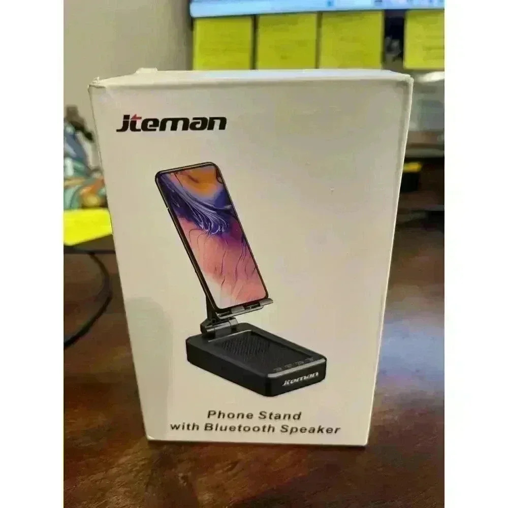 Jteman Phone Stand w/ Bluetooth Speaker